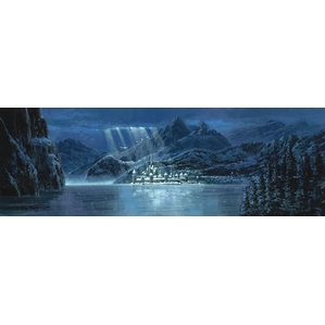 Rodel Gonzalez Arendelle From The Movie Frozen Hand-Embellished Giclee on Canvas