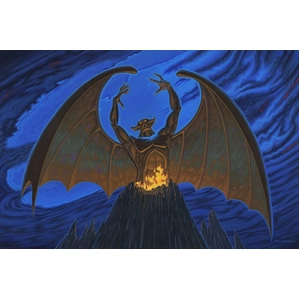 Manuel Hernandez Night on Bald Mountain - From Disney Fantasia Hand-Embellished Giclee on Canvas