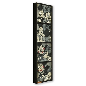 Trevor Carlton Photo Booth Kiss From Mickey and Minnie Gallery Wrapped Giclee On Canvas