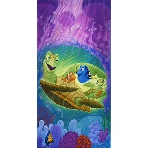 Tim Rogerson Cheer Up, Dude From Finding Nemo Hand-Embellished Giclee on Canvas