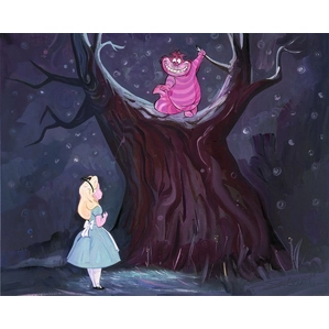 Jim Salvati Choosing Her Path - From Disney Alice in Wonderland Hand-Embellished Giclee on Canvas