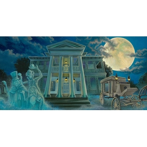 Jared Franco The Moon Climbs High From The Haunted Mansion Giclee On Canvas