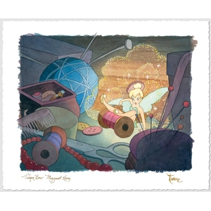 Toby Bluth Cute As A Button Tinker Bell Giclee On Paper