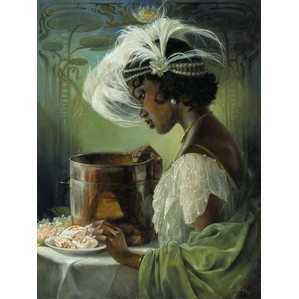 Heather Edwards Dig a Little Deeper Tiana From The Princess And The Frog Hand-Embellished Giclee on Canvas