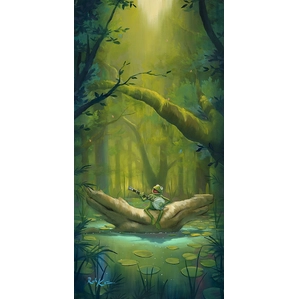 Rob Kaz  The Dreamers and Me Kermit The Frog Hand-Embellished Giclee on Canvas