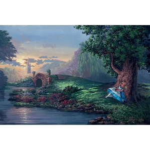 Rodel Gonzalez Dreaming of Wonderland Hand-Embellished Giclee on Canvas