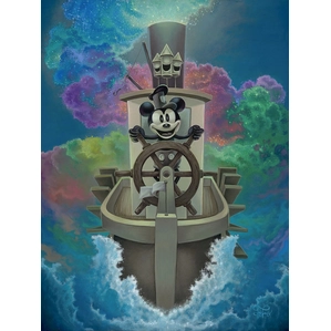 Jared Franco Willie's Exploration of Color From Steamboat Willie Giclee On Canvas