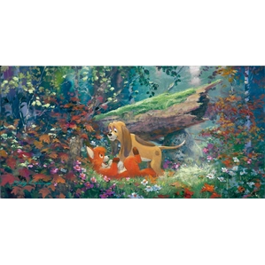 James Coleman Fox And The Hound Giclee On Canvas