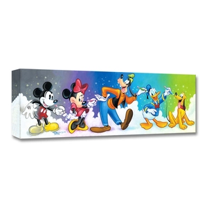 Tim Rogerson Friends by Design Mickey And The Gang Gallery Wrapped Giclee On Canvas