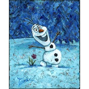 Trevor Mezak Olaf From The Movie Frozen Hand-Embellished Giclee on Canvas