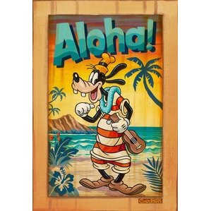 Trevor Carlton A Goofy Aloha From Hawaiian Holiday Giclee On Canvas