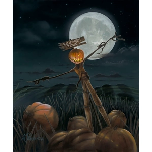 Michael Prozenza This Is Halloween Hand-Embellished Giclee on Canvas