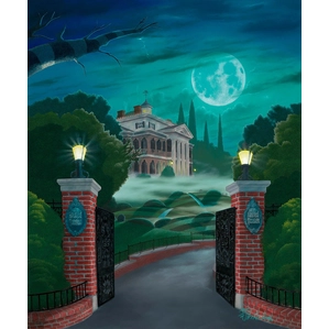 Michael Prozenza Welcome to the Haunted Mansion Giclee On Canvas