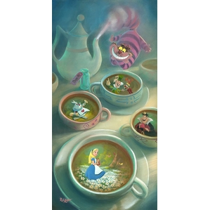 Rob Kaz  Imagination is Brewing From Alice In Wonderland Hand-Embellished Giclee on Canvas