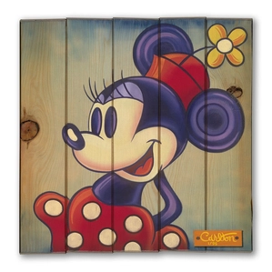 Trevor Carlton Little Miss Minnie Giclee On Reclaimed Wood 