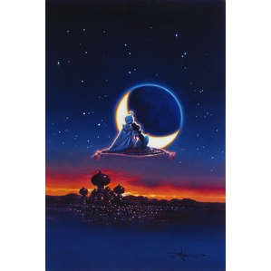 Rodel Gonzalez Magical Journey - From Movie Aladdin Hand-Embellished Giclee on Canvas