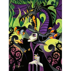 Tim Rogerson Maleficent's Fury Premier Edition - From Disney Sleeping Beauty Giclee On Paper