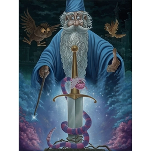 Jared Franco Merlin's Domain From The Sword in the Stone Giclee On Canvas