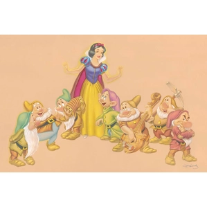 Manuel Hernandez A Song and a Dance  - From Disney Snow White and the Seven Dwarfs Giclee On Canvas