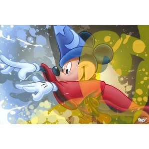 Arcy Mickey Sorcerer From Fantasia Hand-Embellished Giclee on Canvas