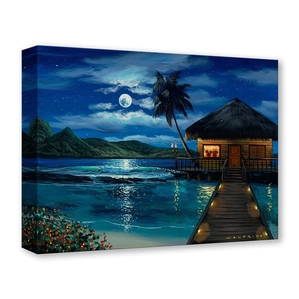 Walfrido Garcia Moonlit Bungalow Gallery Wrapped Giclee On Canvas