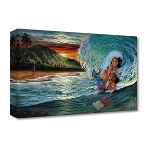 Walfrido Garcia Morning Surf From Lilo and Stitch Gallery Wrapped Giclee On Canvas