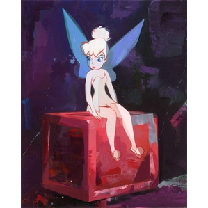 Jim Salvati Pixie Block - From Disney Peter Pan Hand-Embellished Giclee on Canvas