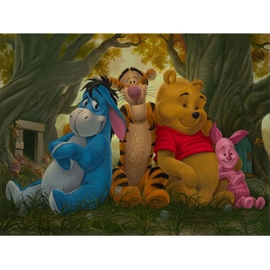 Jared Franco Pooh and His Pals From Winnie The Pooh Giclee On Canvas