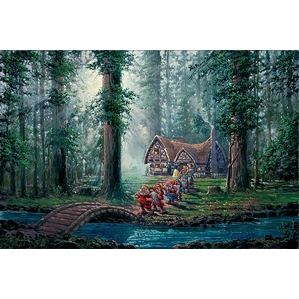 Rodel Gonzalez Morning Walk - From Disney Snow White and the Seven Dwarfs Giclee On Canvas