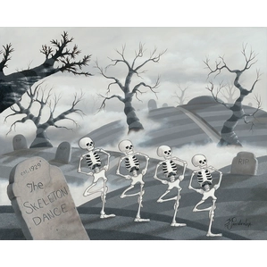 Michael Prozenza The Skeleton Dance From The Nightmare Before Christmas Giclee On Canvas