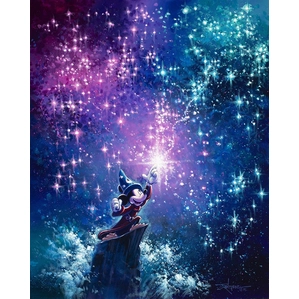 Rodel Gonzalez Sorcerer Mickey Hand-Embellished Giclee on Canvas