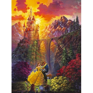 Rodel Gonzalez Spring Dance From Beauty and the Beast Hand-Embellished Giclee on Canvas