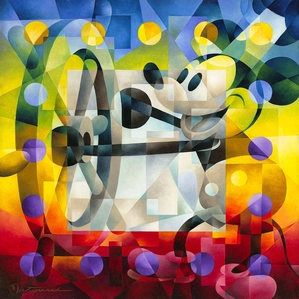 Tom Matousek Steamboat Willie Gallery Wrapped Hand-Embellished Giclee on Canvas