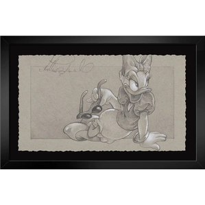 Heather Edwards Not Gonna Stop Me Framed From Daisy Duck Graphite Hand Deckled Giclee on Paper