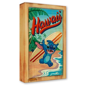 Trevor Carlton Surf's Up! From Hawaiian Holiday Gallery Wrapped Giclee On Canvas