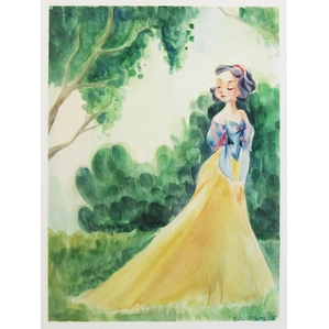 Victoria Ying The Beauty of Snow in Spring From Disney Beauty And The Beast Giclee On Paper