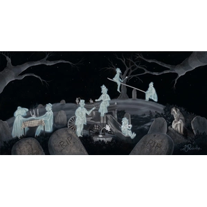 Michael Prozenza Tea Party From The Haunted Mansion Giclee On Canvas