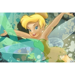 Arcy Tinker Bell From Peter Pan Hand-Embellished Giclee on Canvas