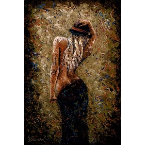 Trevor Mezak Fedora Beauty Hand-Embellished Giclee on Canvas