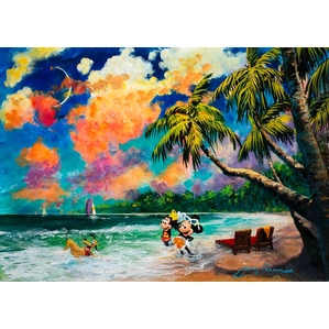 James Coleman Together in Paradise Hand-Embellished Giclee on Canvas