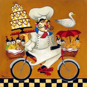 Tim Rogerson Cordon Bleu Chef Giclee On Canvas