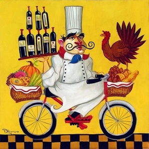 Tim Rogerson Thankful Chef Giclee On Canvas