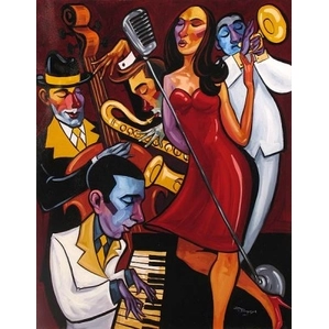 Tim Rogerson Piano Jam Giclee On Canvas