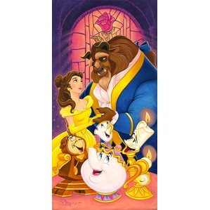 Tim Rogerson True Love's Tale From Beauty and the Beast Hand-Embellished Giclee on Canvas