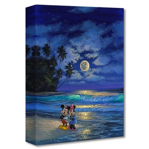 Walfrido Garcia Romance Under the Moonlight Gallery Wrapped Giclee On Canvas