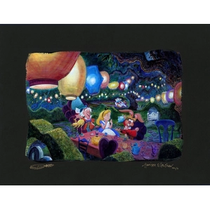 Harrison Ellenshaw Mad Hatters Tea Party - From Disney Alice in Wonderland Hand-Embellished Giclee on Canvas