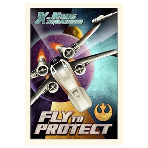 Mike Kungl Fly to Protect From Lucas Films Star Wars Giclee On Canvas