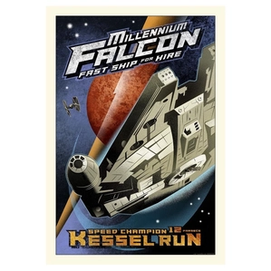 Mike Kungl Kessel Run From Lucas Films Star Wars Giclee On Canvas