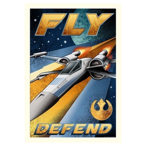 Mike Kungl Fly and Defend From Lucas Films Star Giclee On Canvas