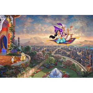 Thomas Kinkade Disney Aladdin Giclee On Canvas